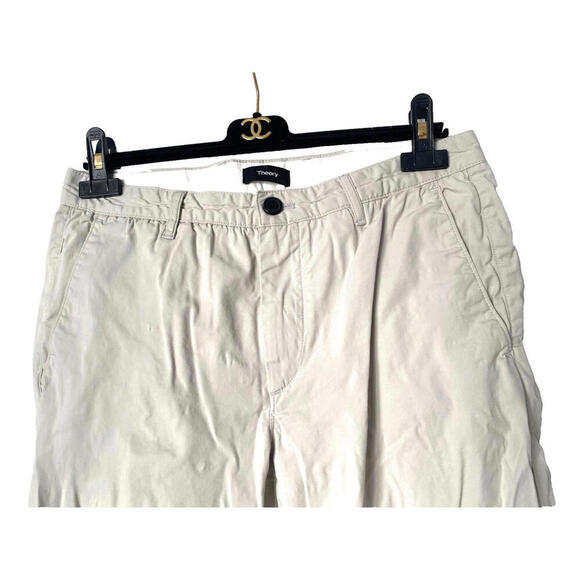 Theory Chino Pants Men's 31 x 28 Leg Dress Trousers Stretch Khaki Bone - Picture 3 of 8